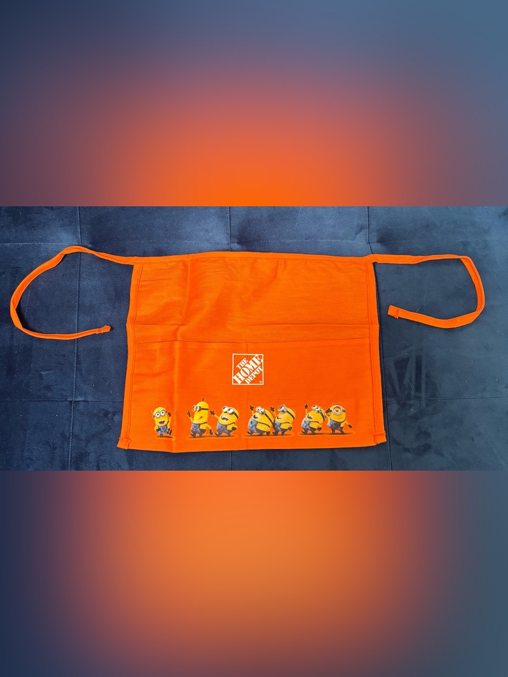 2013 Home Depot Minions Apron 35” Waist Orange Promotional Halloween Costume